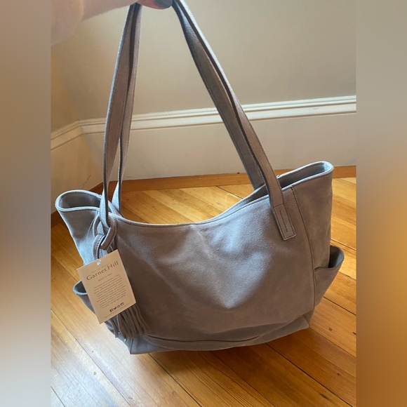 Beautiful NWT suede tote. About 15” x 18” wide. - Picture 2 of 8